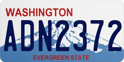 WA license plate ADN2372