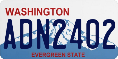 WA license plate ADN2402