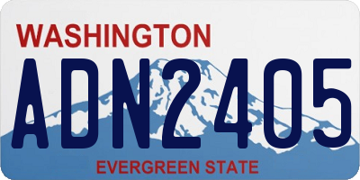 WA license plate ADN2405