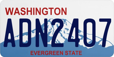 WA license plate ADN2407