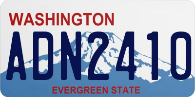 WA license plate ADN2410