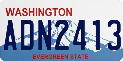 WA license plate ADN2413