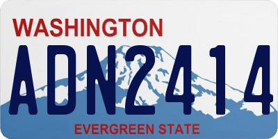 WA license plate ADN2414