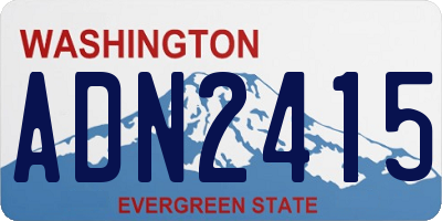 WA license plate ADN2415