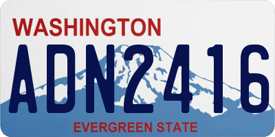 WA license plate ADN2416