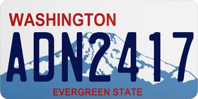 WA license plate ADN2417