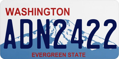 WA license plate ADN2422