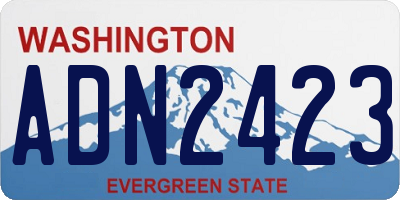 WA license plate ADN2423