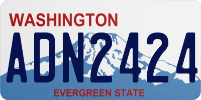 WA license plate ADN2424