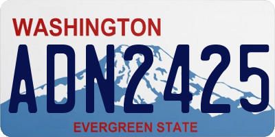 WA license plate ADN2425