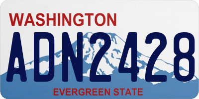 WA license plate ADN2428