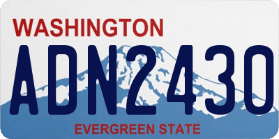 WA license plate ADN2430