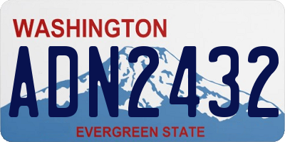 WA license plate ADN2432