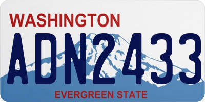 WA license plate ADN2433