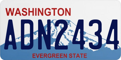 WA license plate ADN2434