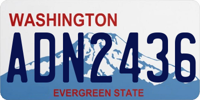 WA license plate ADN2436