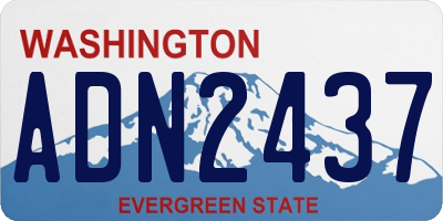 WA license plate ADN2437