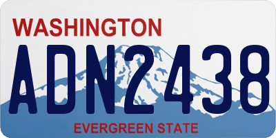 WA license plate ADN2438