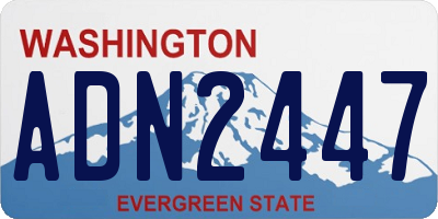 WA license plate ADN2447