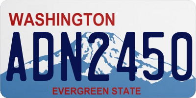 WA license plate ADN2450