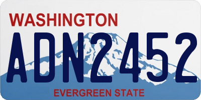WA license plate ADN2452