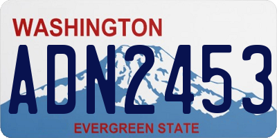 WA license plate ADN2453