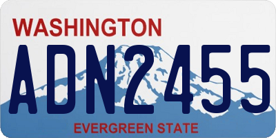 WA license plate ADN2455