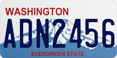 WA license plate ADN2456