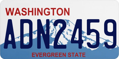 WA license plate ADN2459
