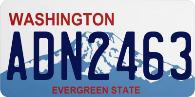 WA license plate ADN2463