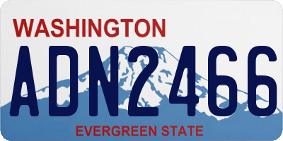 WA license plate ADN2466