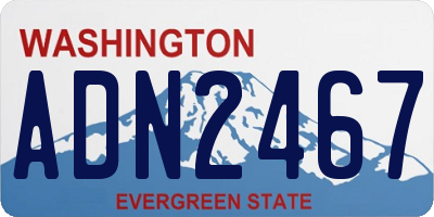 WA license plate ADN2467