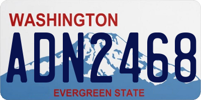 WA license plate ADN2468