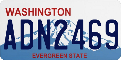 WA license plate ADN2469