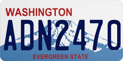 WA license plate ADN2470