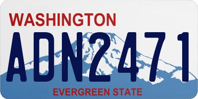 WA license plate ADN2471