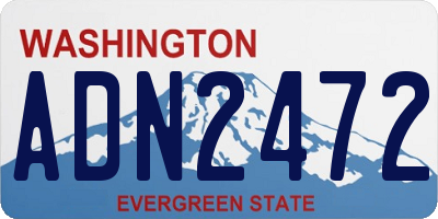 WA license plate ADN2472