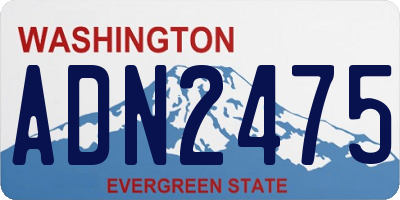 WA license plate ADN2475