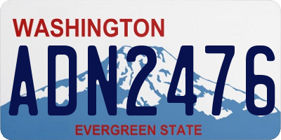 WA license plate ADN2476