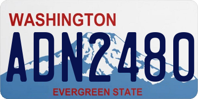WA license plate ADN2480