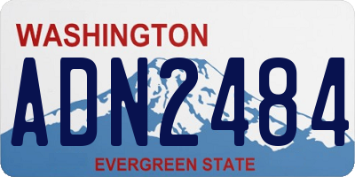 WA license plate ADN2484