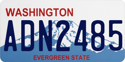 WA license plate ADN2485