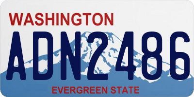 WA license plate ADN2486