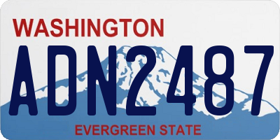 WA license plate ADN2487