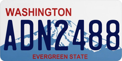 WA license plate ADN2488