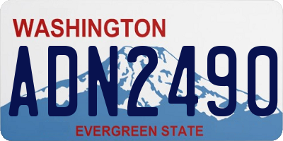 WA license plate ADN2490