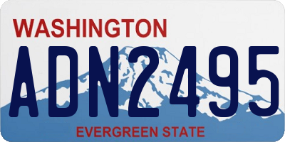 WA license plate ADN2495