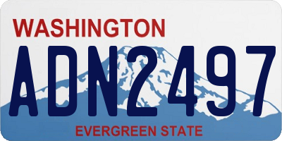 WA license plate ADN2497
