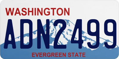 WA license plate ADN2499