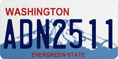WA license plate ADN2511